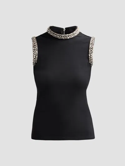 Generation Love Women's Lavinia Embellished Sleeveless Top In Black