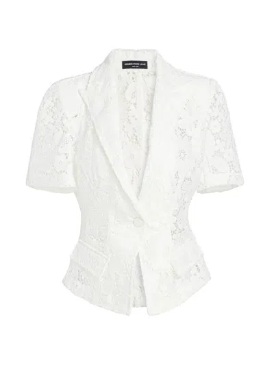 Generation Love Women's Melbourne Floral Guipure Lace Blazer In White