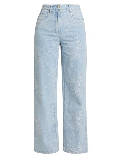 Generation Love Women's Milagro Floral Straight-leg Jeans In Blue