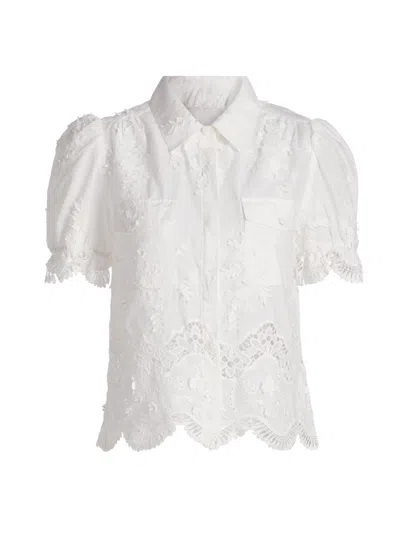 Generation Love Mina 3d Voile Shirt In White