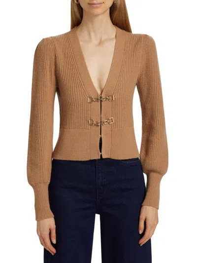 Generation Love Women's Monse Saddle Buckle Cardigan In Brown