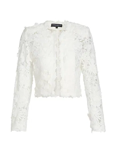 Generation Love Women's Myra 3d Butterfly Lace Jacket In White