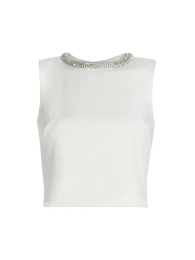 Generation Love Women's Nia Embellished Crop Top In White