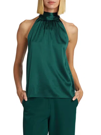 Generation Love Women's Noemi Silk-blend Halter Blouse In Green