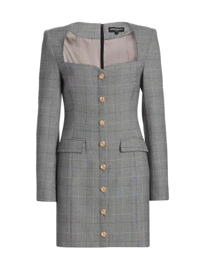 Generation Love Women's Odelia Glen Check Blazer Minidress In Gray
