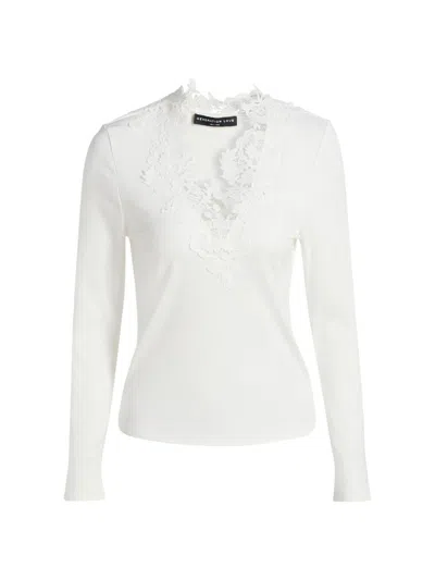 Generation Love Piper Lace Combo Top In White