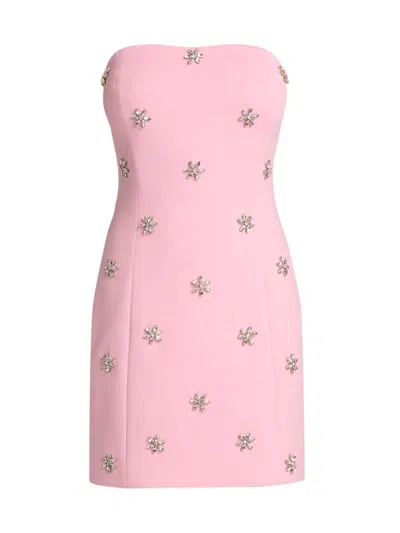 Generation Love Pixie Strapless Crystal-embellished Mini Dress In Pink