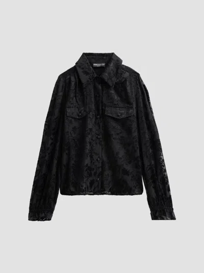 Generation Love Women's ​priya Floral Burn-out Blouse In Black