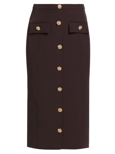 Generation Love Women's Randall Crepe Midi-skirt In Brown