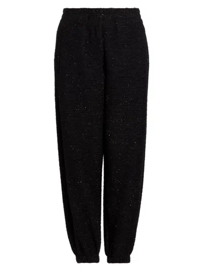 Generation Love Women's Rena Tweed Knit Joggers In Black