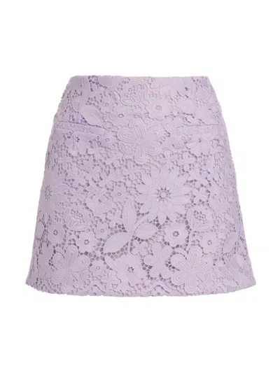 Generation Love Women's Sabrina Lace Miniskirt In Lilac