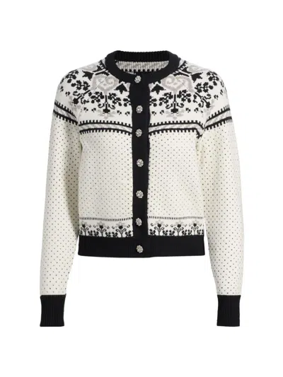 Generation Love Sade Fairisle Cardigan In White