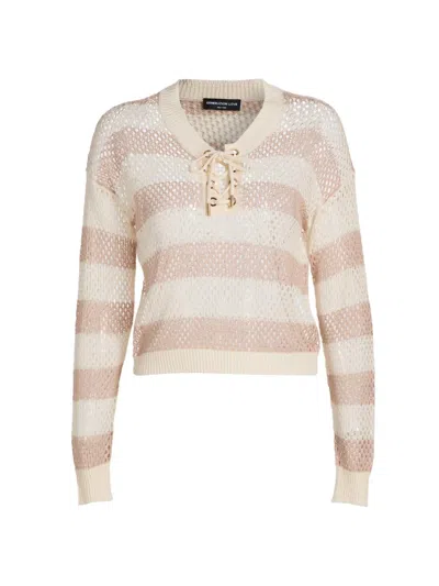 Generation Love Women's Samantha Striped Sweater In Neutral