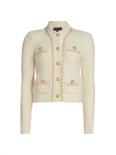 Generation Love Women's Selma Chain-trim Cardigan In White