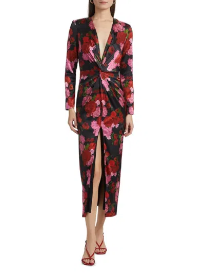 GENERATION LOVE WOMEN'S SILVANNA FLORAL SATIN MAXI DRESS