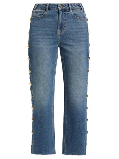 Generation Love Women's Stephen Button-detail Cropped Jeans