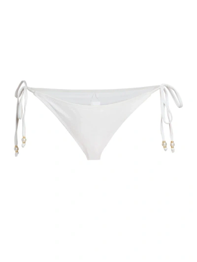 Generation Love Women's Suvi Pearl Triangle Bikini Bottom In White