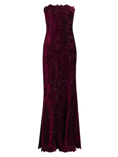 Generation Love Women's Tamara Velvet Lace Maxi Dress In Red
