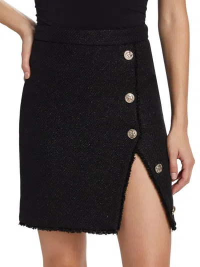 Generation Love Women's Tanya Shimmer Tweed Miniskirt In Black