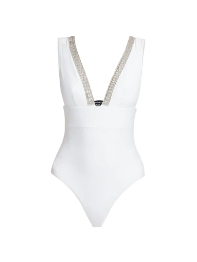 Generation Love Women's Veda Crystal-trimmed One-piece Swimsuit In White