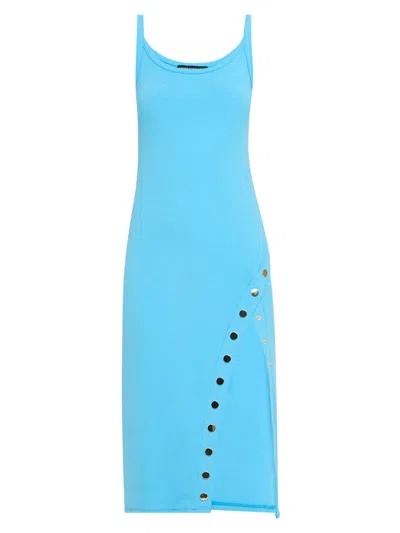 Generation Love Women's Veneta Knit Snap Midi-dress In Blue