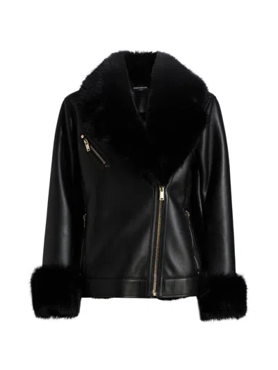 Generation Love Women's Walt Faux-leather Moto Jacket In Black