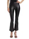 Generation Love Wren Faux Leather Cropped Flared Leggings In Black