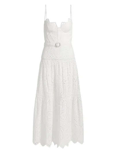 Generation Love Women's Zuria Cotton Eyelet Maxi Dress In White