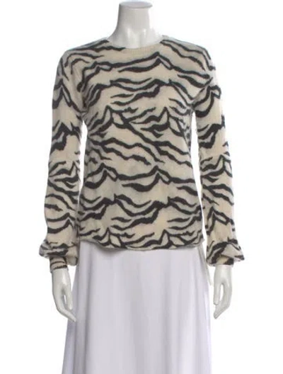 Pre-owned Generation Love Wool Animal Print Sweater In Black