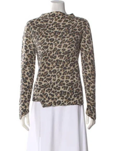 Pre-owned Generation Love Wool Animal Print Sweater In Brown
