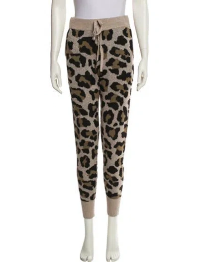 Pre-owned Generation Love Wool Animal Print Sweatpants In White