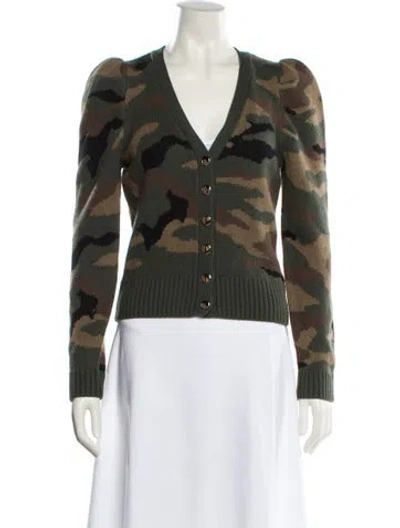 Pre-owned Generation Love Wool Camouflage Print Sweater In White