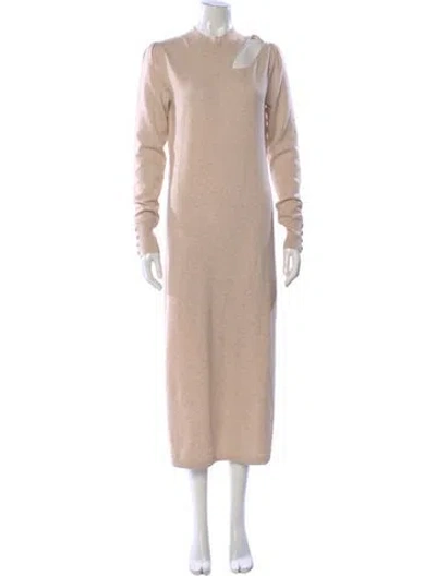 Pre-owned Generation Love Wool Long Dress In Neutral