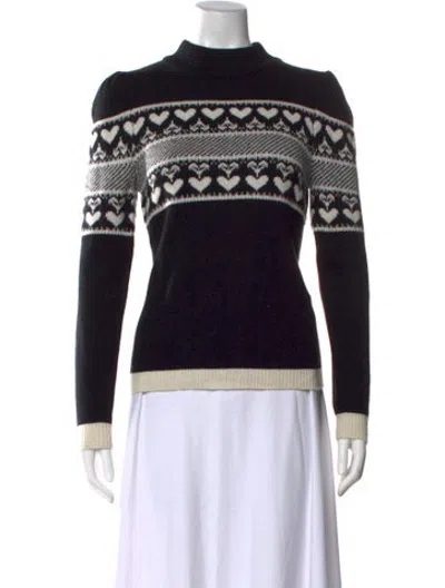 Pre-owned Generation Love Wool Patterned Sweater In Black