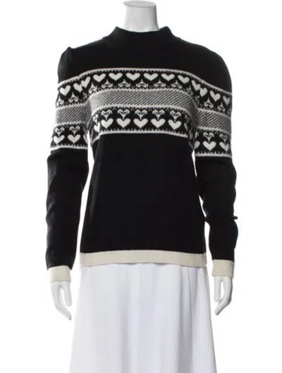 Pre-owned Generation Love Wool Patterned Sweater In Black