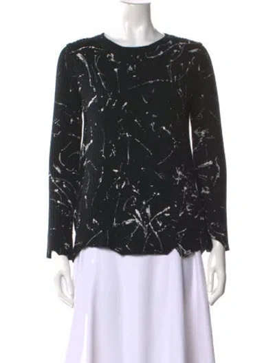 Pre-owned Generation Love Wool Scoop Neck Sweater In Black