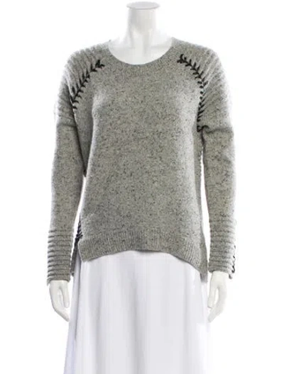 Pre-owned Generation Love Wool Scoop Neck Sweater In Gray