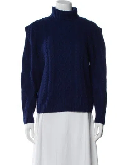 Pre-owned Generation Love Wool Turtleneck Sweater In Blue