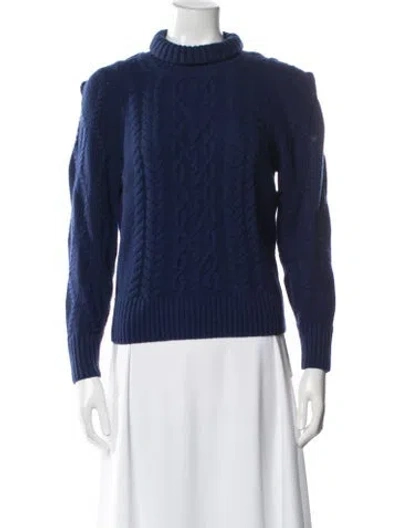 Pre-owned Generation Love Wool Turtleneck Sweater In Blue