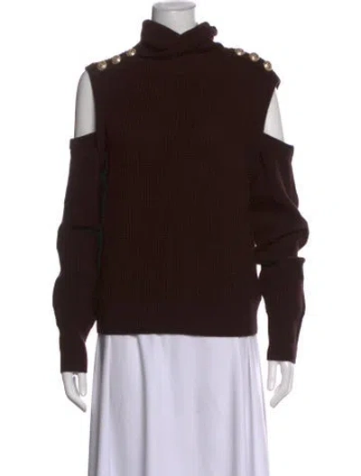 Pre-owned Generation Love Wool Turtleneck Sweater In Brown