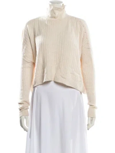 Pre-owned Generation Love Wool Turtleneck Sweater In Neutral