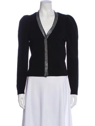 Pre-owned Generation Love Wool V-neck Sweater In Black