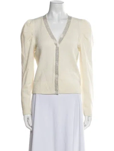 Pre-owned Generation Love Wool V-neck Sweater In Neutral