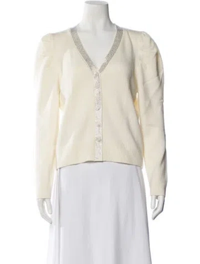 Pre-owned Generation Love Wool V-neck Sweater In Neutral