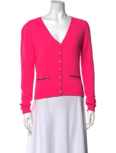 Pre-owned Generation Love Wool V-neck Sweater In Pink
