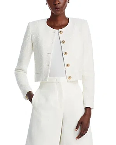 Generation Love Women's Yoonie Sequin Tweed Jacket In White