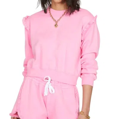Generation Love Zoe Ruffle Sweatshirt In Pink