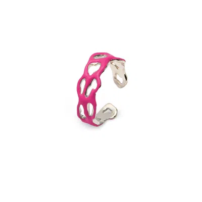 Generazione Zordan Women's Pink / Purple Midi Ring Neon Fucsia, Knuckle Ring