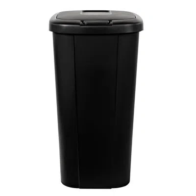 Generic 13.3 Gallon Touch Top Trash Can In Black