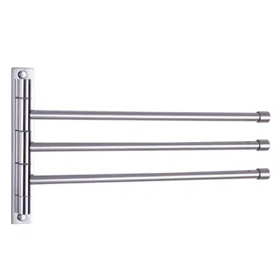 Generic 15.73" Wall Mounted Towel Rack In Brushed